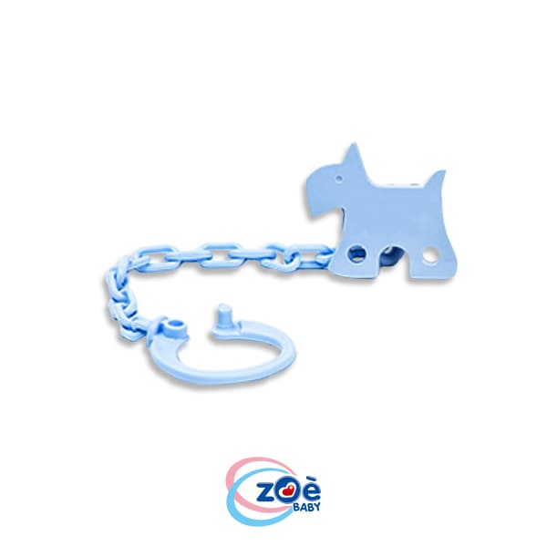 Catenella con clip cagnolino azzurro
