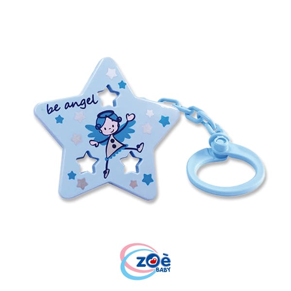 Catenella con clip stella azzurro